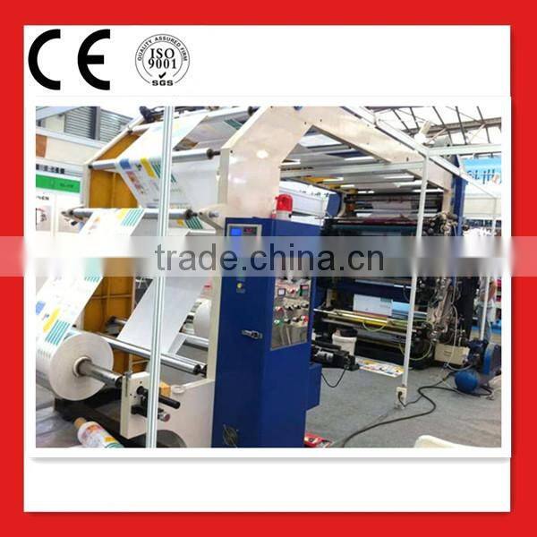 Four Colors PE Film Roll Automatic Flexographic Printing Machine