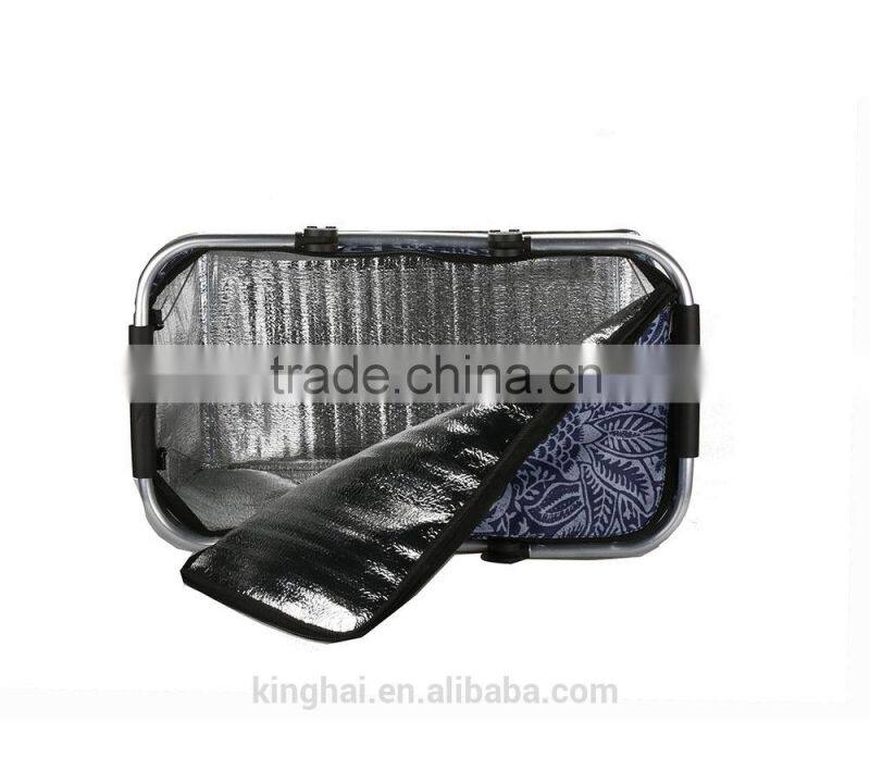 foldbale picnic basket/carry shopping basket/handmade shopping basket