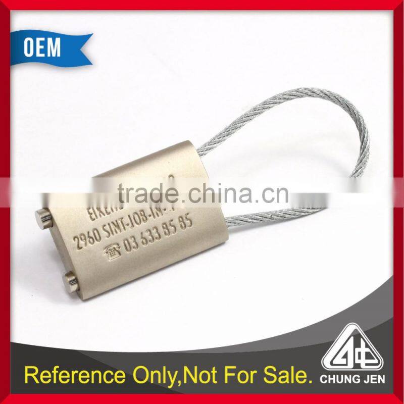 Quality supplier lock metal cable zamac car keyring