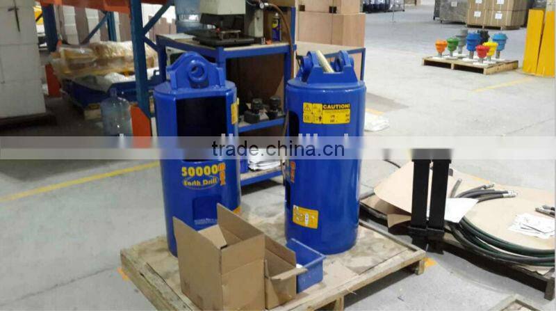 Excavator auger drilling, earth drill, earth auger