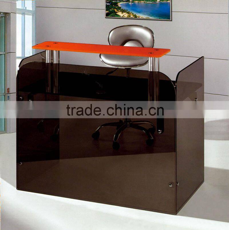 office furniture glass welcome reception desk cheap office desks office computer desk/PT-P021