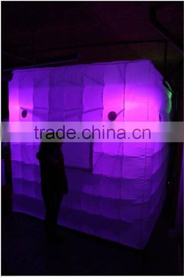 Charming&hot sale cube inflatable tent /photo booth with led tent/ inflatable trade tent booths for display