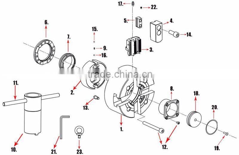 4 jaw through-hole hydraulic automatic lathe chucks for compact automatic cnc lathe