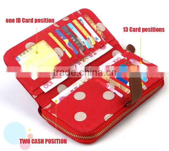 China Style Women Floral Canvas Wallet Coin Purse