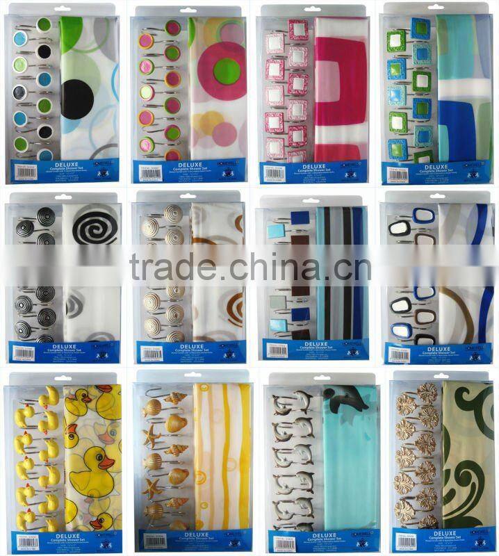 decorative shower curtain hooks