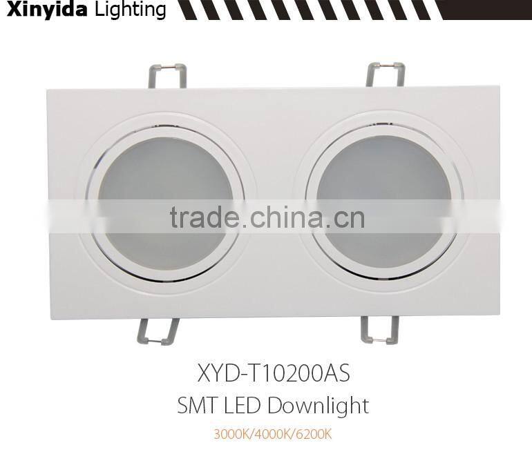 2016 long life Car Park two heads 14w recessed led downlight