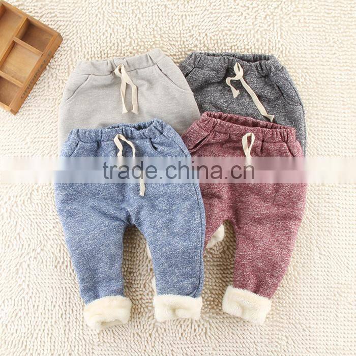 Wholesale 201 Autumn Girls & Boy Harem Capris Pants For Age 2-10 New Cute Candy Color Terry Child Clothing Solid Kids Children