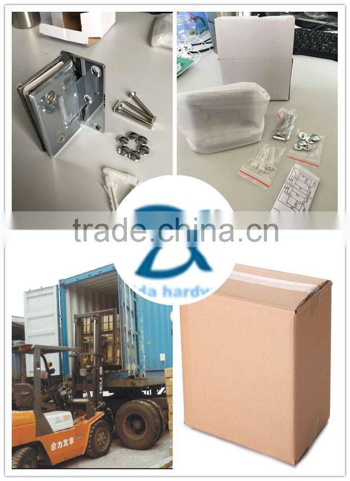 90 degree square glass clamp glass frameless hinged shower screens