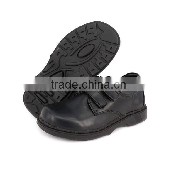 22 Years Manufacturer Fitkids Buckle Black Leather Girls School Shoes with Rubber Sole