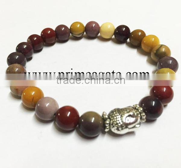 Mahogany Obsidian Stretchable Buddha Bracelet | A grade good quality gemstone bracelet | Agate new jewelry 2016 bracelets