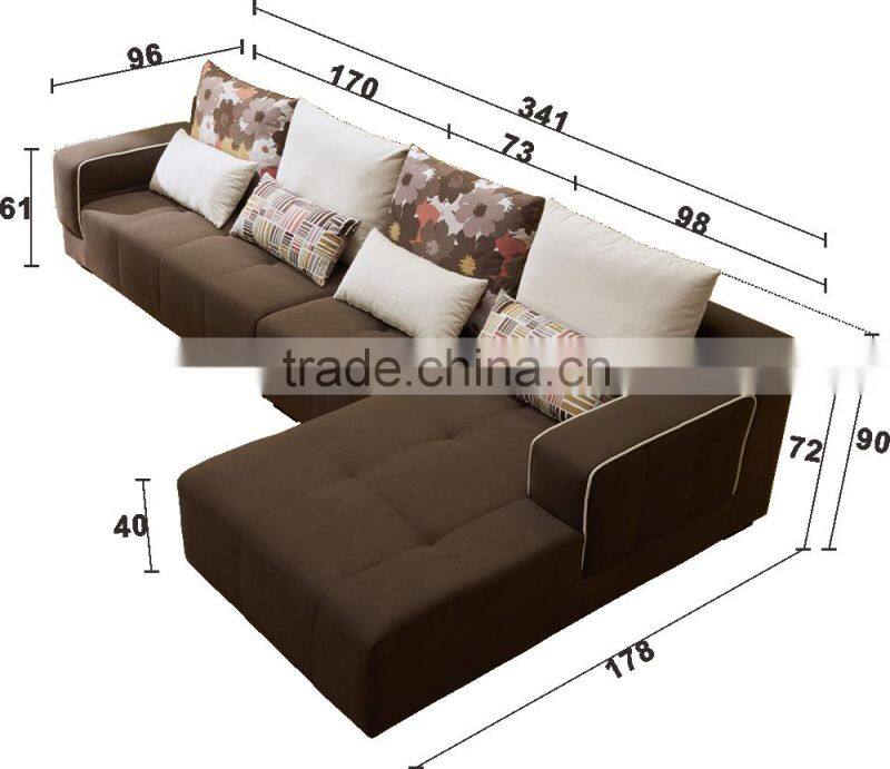 High Quality Wooden Sofa with Armrest Wsc-0008-16