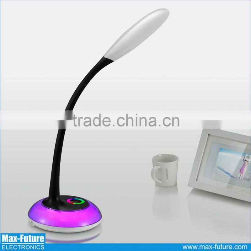 Modern gooseneck bedroom desk lamp/usb memory led desk lamp for reading