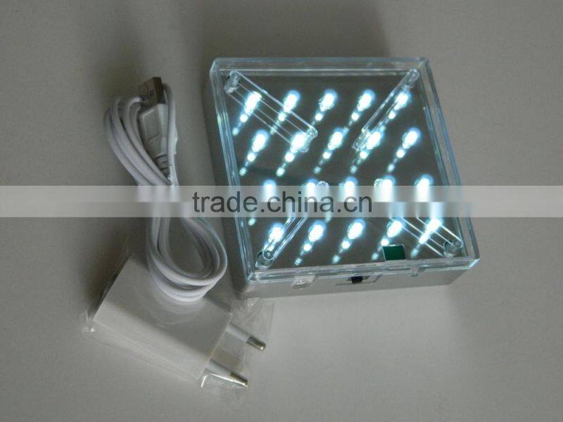 Decorative items for Party /Wedding/Event stage decorations 4 inch led light base for vase