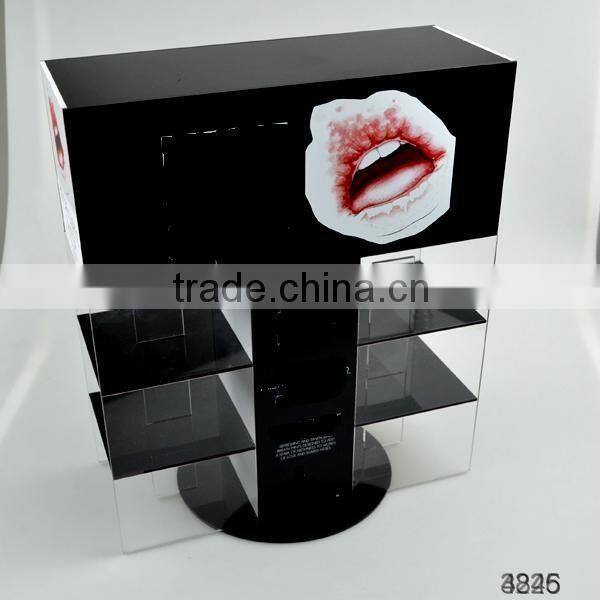 High quality cosmetic display stand lucite cosmetic organizer plexiglass makeup product display