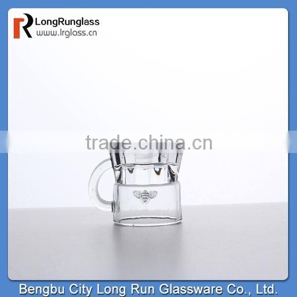 LongRun anhui bengbu fancy craved heavy bottom wine glass with decal