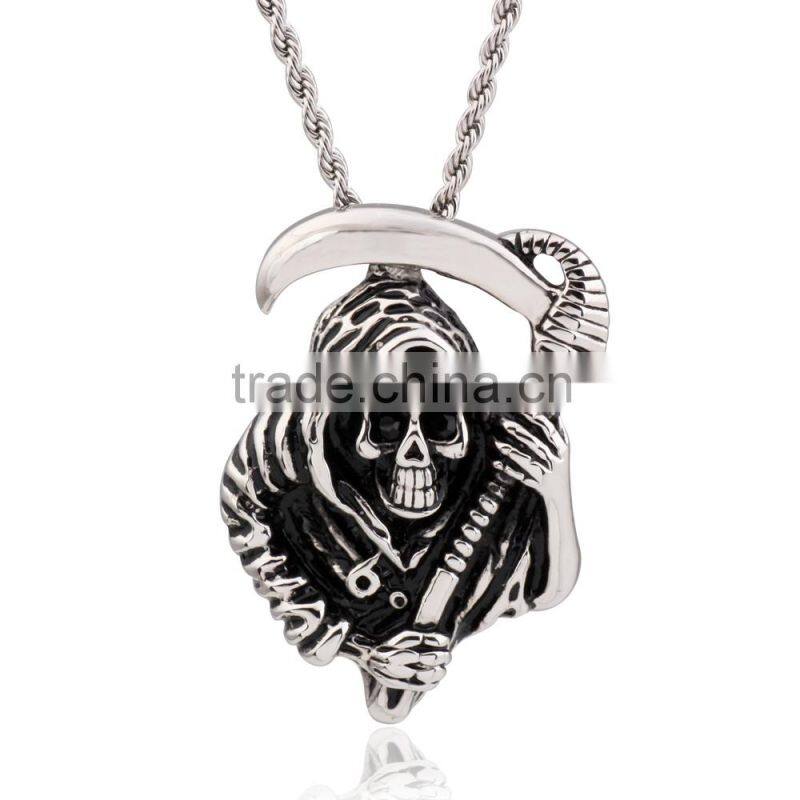Fashion Stock Stainless Steel Skull Design With Wing FP50019