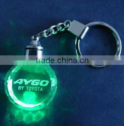 2016 Unique design leaf shape crystal keychain