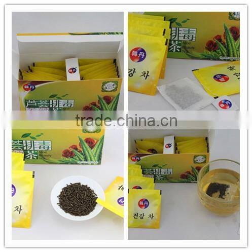 Korea wholesale body cleanse tea,aloe slimming tea, skin beauty detox tea