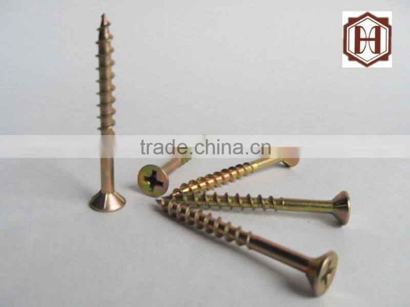 yellow zinc stainless furniture screw from china manufacturer supplier shipping in tainjin port