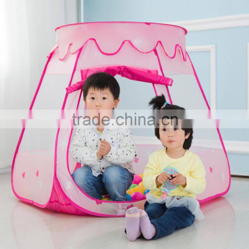 Pink Mini Balls House Tents Kids Hexagonal Balls Play Tent