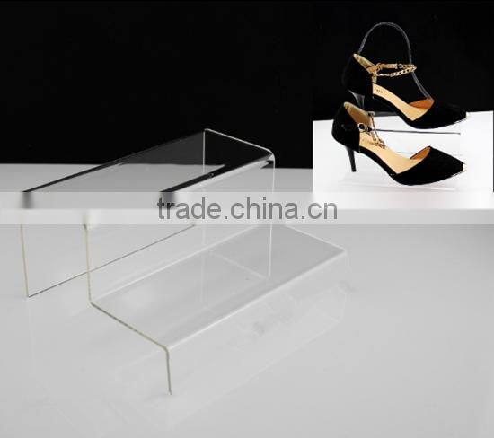 stair step acrylic plastic shoes display kiosk