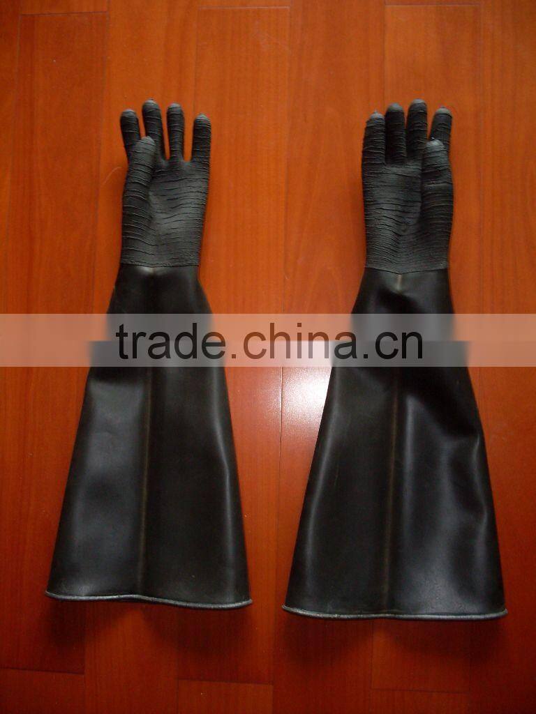 Large size Thread sand blasting gloves