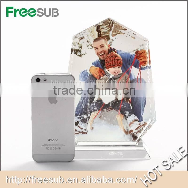 Freesub BXP-01 L140*H195*W40mm peak cup blank sublimation 3d crystal pics