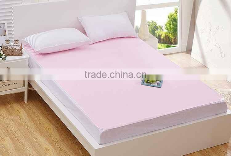 TPU Laminated New Design Light Blue Terry Age Group Bed Sheet Cotton