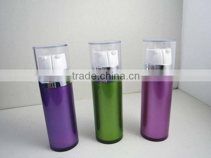 double tube colourful plastic lotion bottle for skin care