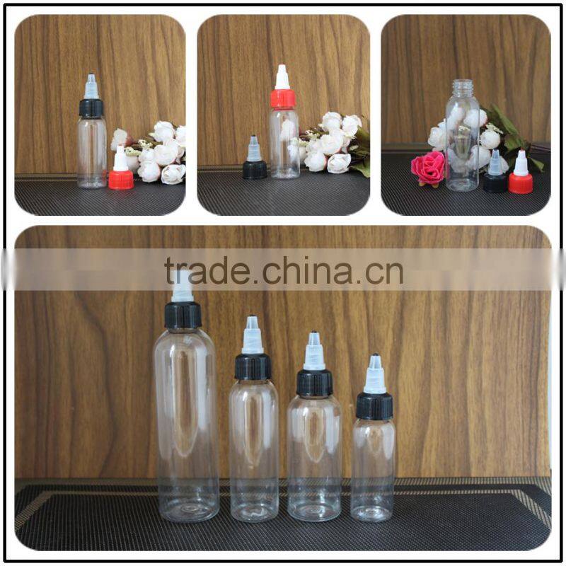 30ml PET bottles with needle cap bottle cap with plastic e-liquid bottle