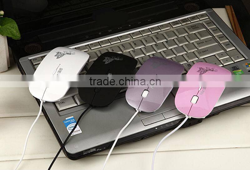 1200 dpi scalable cute and lovely schoolgirl notebook game mouse cable4 color optional