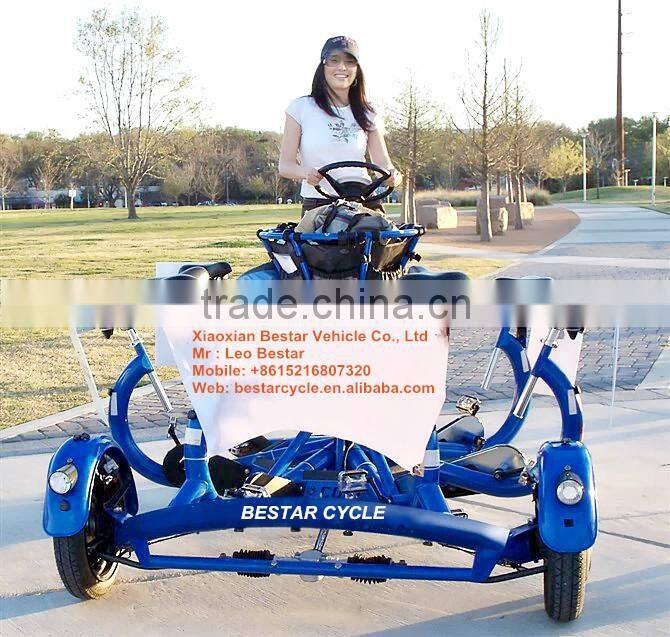 tandem quadricycle bicycle for 7 person