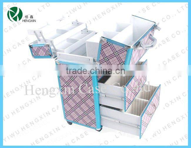 Beauty trolley makeup train case hairdressing tool case