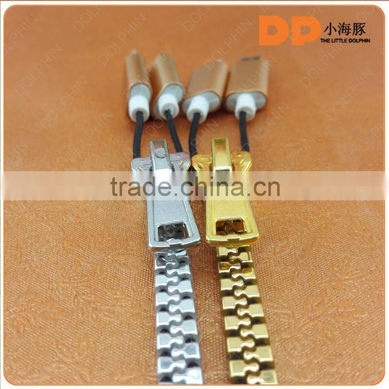 new premium colorful zipper design 2 in 1 charging cable for android and iphone