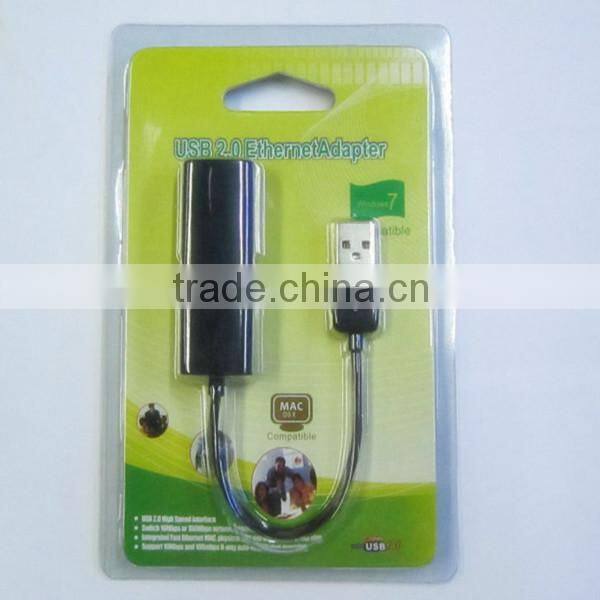 Hot Selling Fast ethernet usb rj45 converter usb2.0 with driver CD