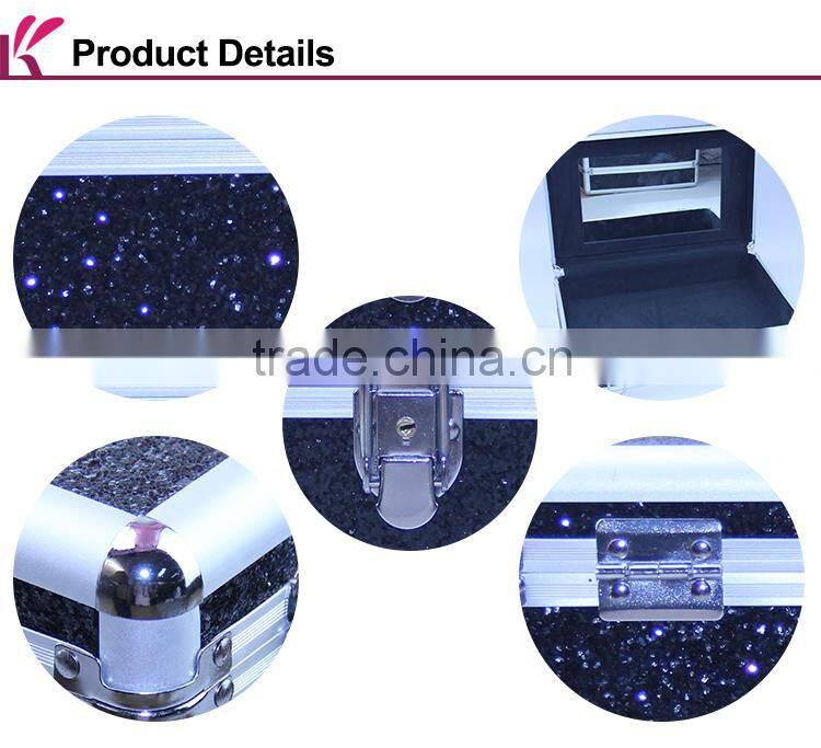 Factory Customizable Velvet Black Jewelry Box With 4 Layers
