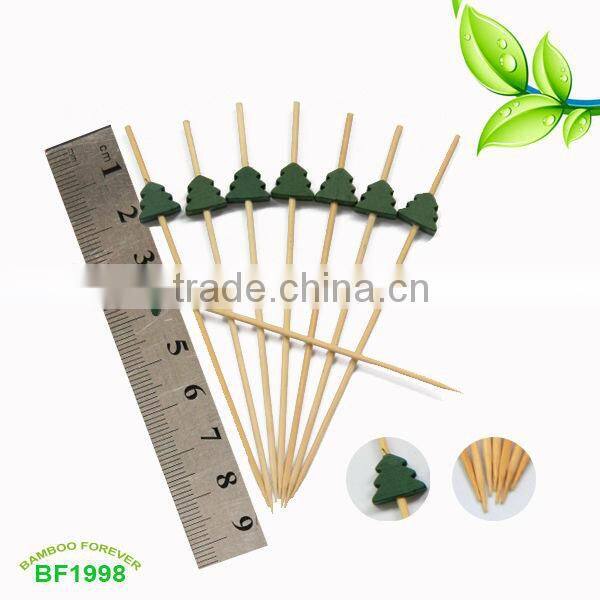Nature 9cm green Ceda ends bamboo picks