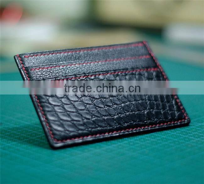 Top quality simple design genuine crocodile leather business card holder