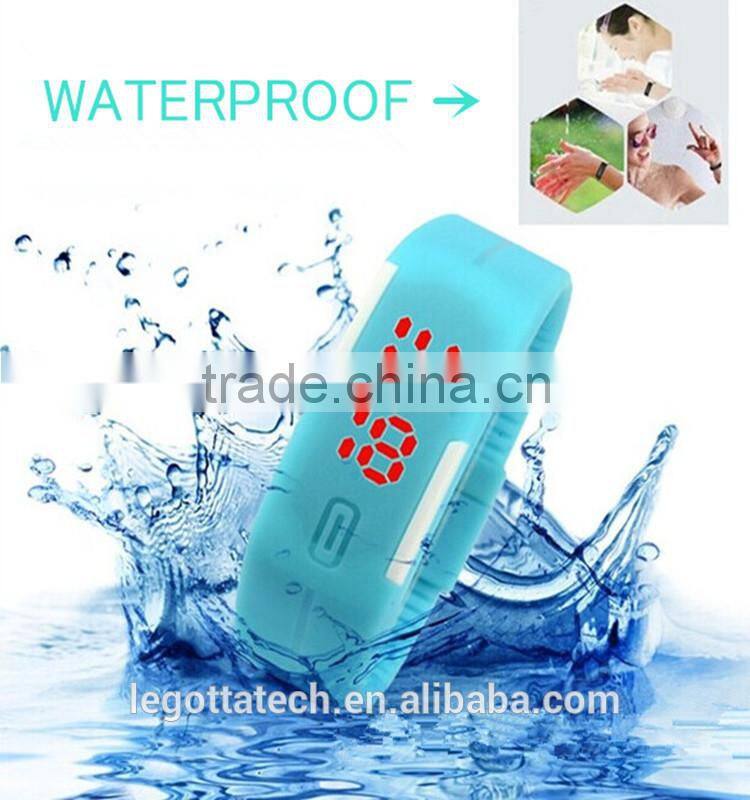 Cheap price wholesale colourful fashional led geneva silicone watch