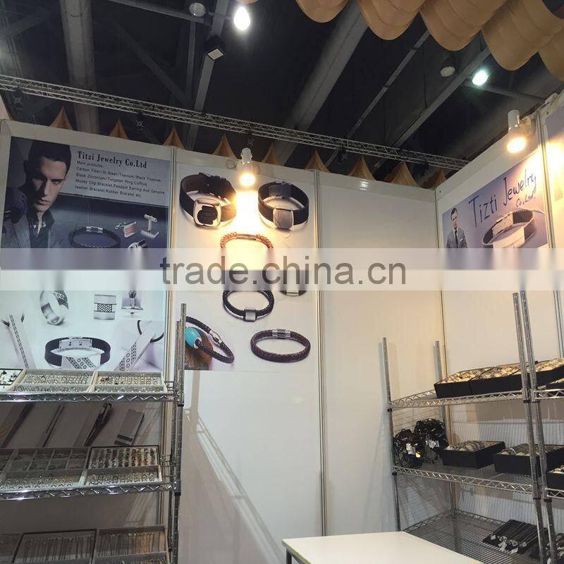 Silver and deep red shiny polish shiny jewelry beads ZH0005