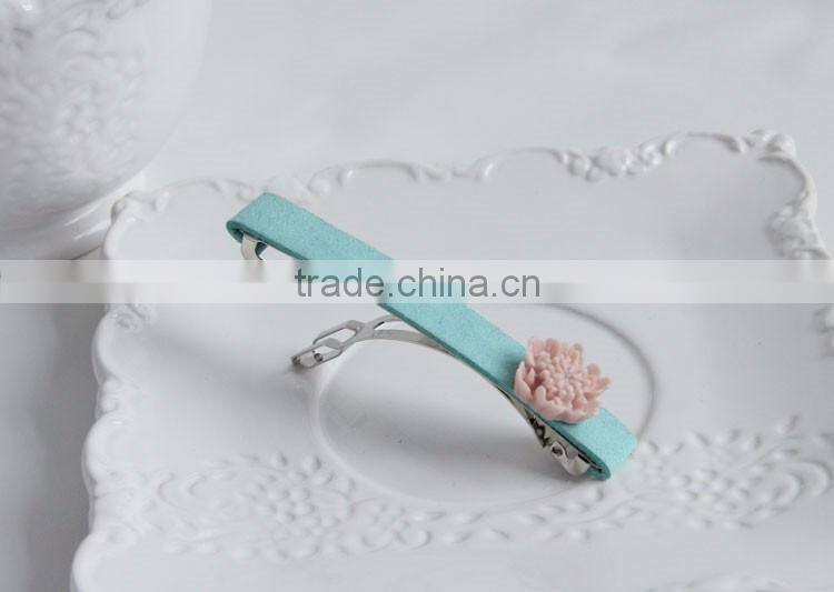 MYLOVE unique korea pink flower hairpins headwear