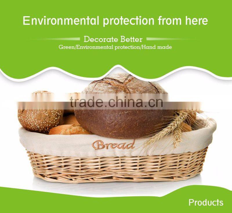 Oval shape with corn husk wire frame storage basket craft bin