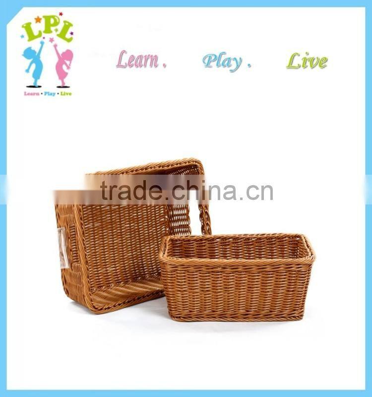 Wholesale custom 40.6L 28H 15.2 W pp material fruit laundry picnic woven plastic storage baskets
