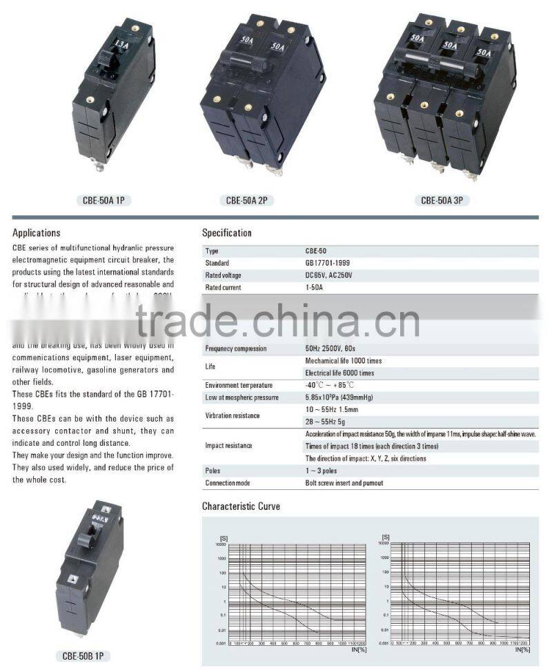 IMB-50 MULTIFUNCTIONAL HYDRAULIC ELECTROMAGNETIC CIRCUIT BREAKER