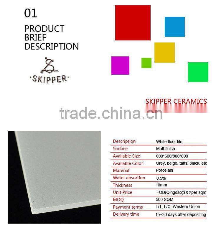 white floor tile, floor tile, white tile, Hot sale type QST VS6001