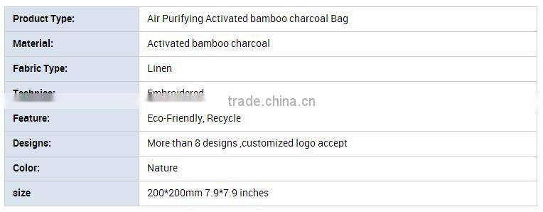 Custom Print Do your Design or Logo Natural activated bamboo charcoal bag air freshener for car