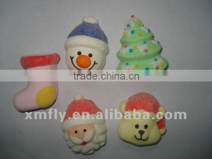 Christmas decoration shape fruit flavour santa clause marshmallow