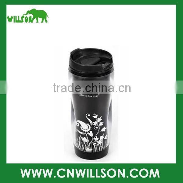 double wall plastic thermos coffee mugs tumbler 280ml