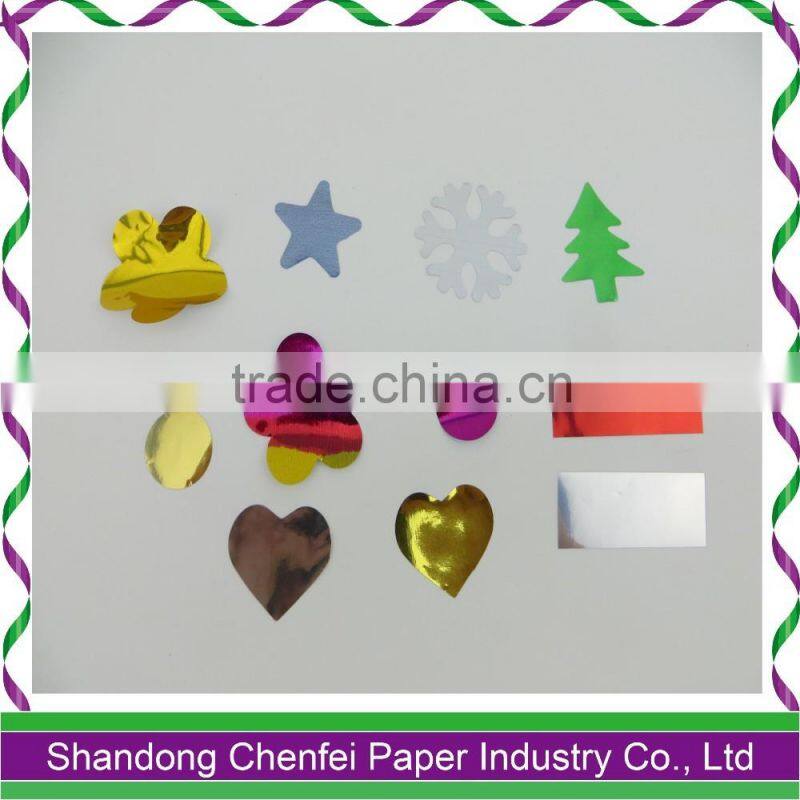 Festival celebration paper confettis colored paper confettis , round, circle , heart shaped confettis