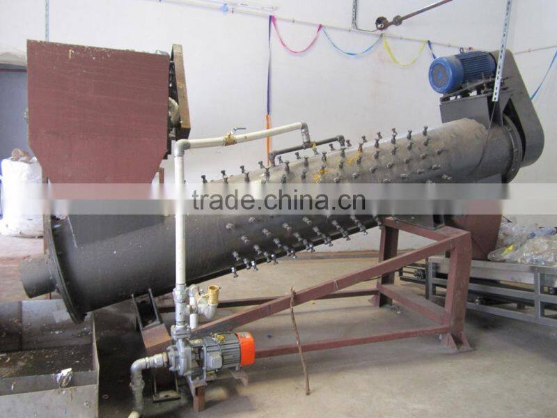 Recycled fiber grade PET chips washed